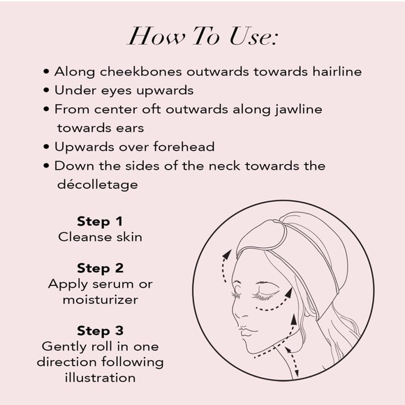 Kitsch 🩷 Face Massager Rose Quartz Face Roller - Picture 4 of 11